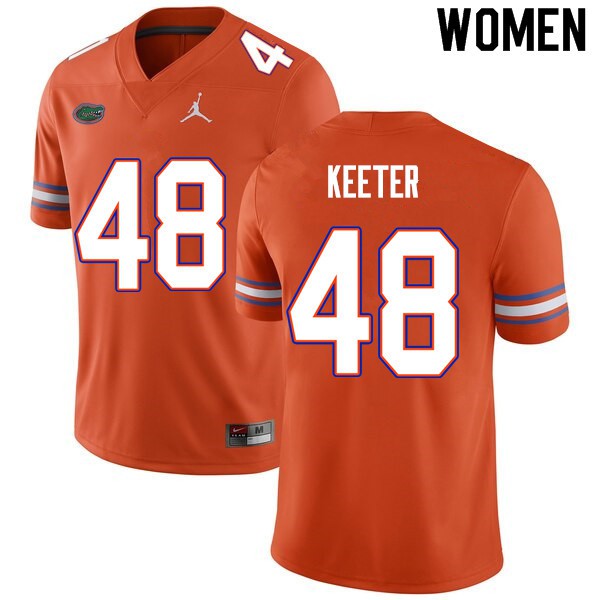 Women #48 Noah Keeter Florida Gators College Football Jerseys Orange